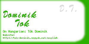 dominik tok business card